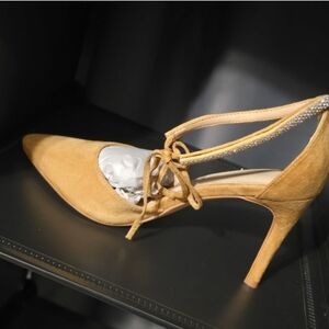 Elegant Tan Suede Women's Heels